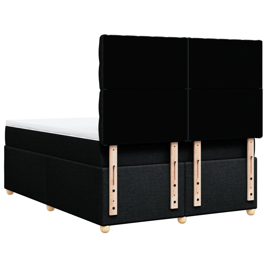 Boxspring met matras stof zwart 140x190 cm is nu te koop bij PeponiXL, paradijselijk wonen!