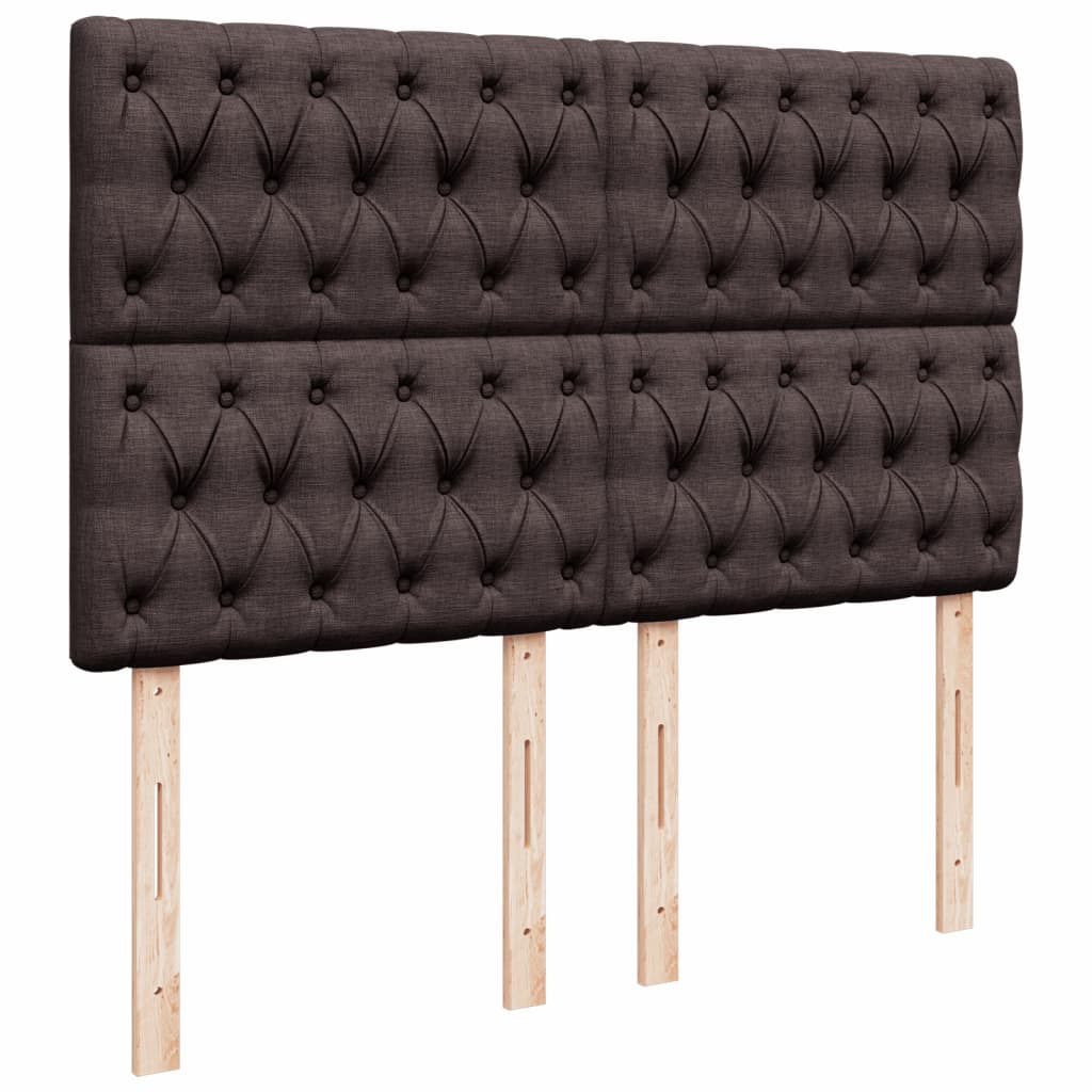 Boxspring met matras stof donkerbruin 140x190 cm is nu te koop bij PeponiXL, paradijselijk wonen!