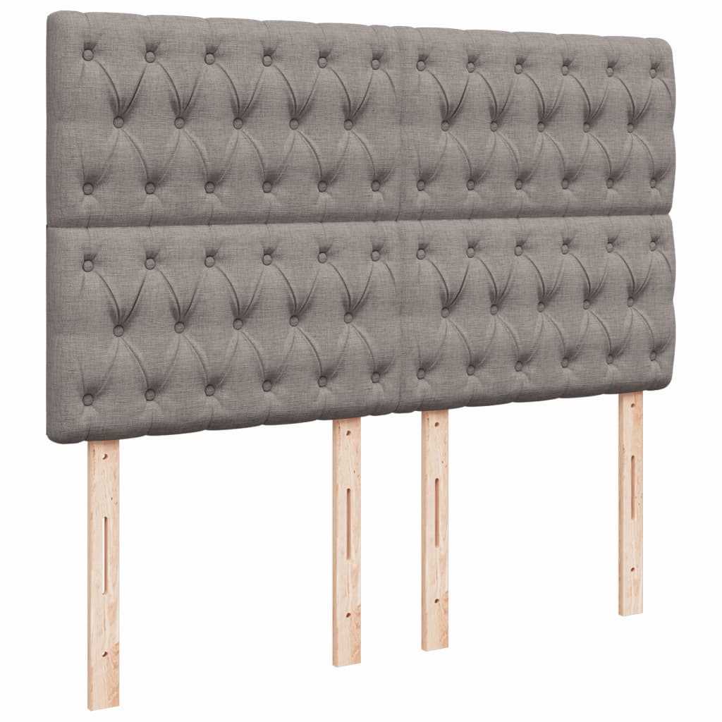 Boxspring met matras stof taupe 140x190 cm is nu te koop bij PeponiXL, paradijselijk wonen!