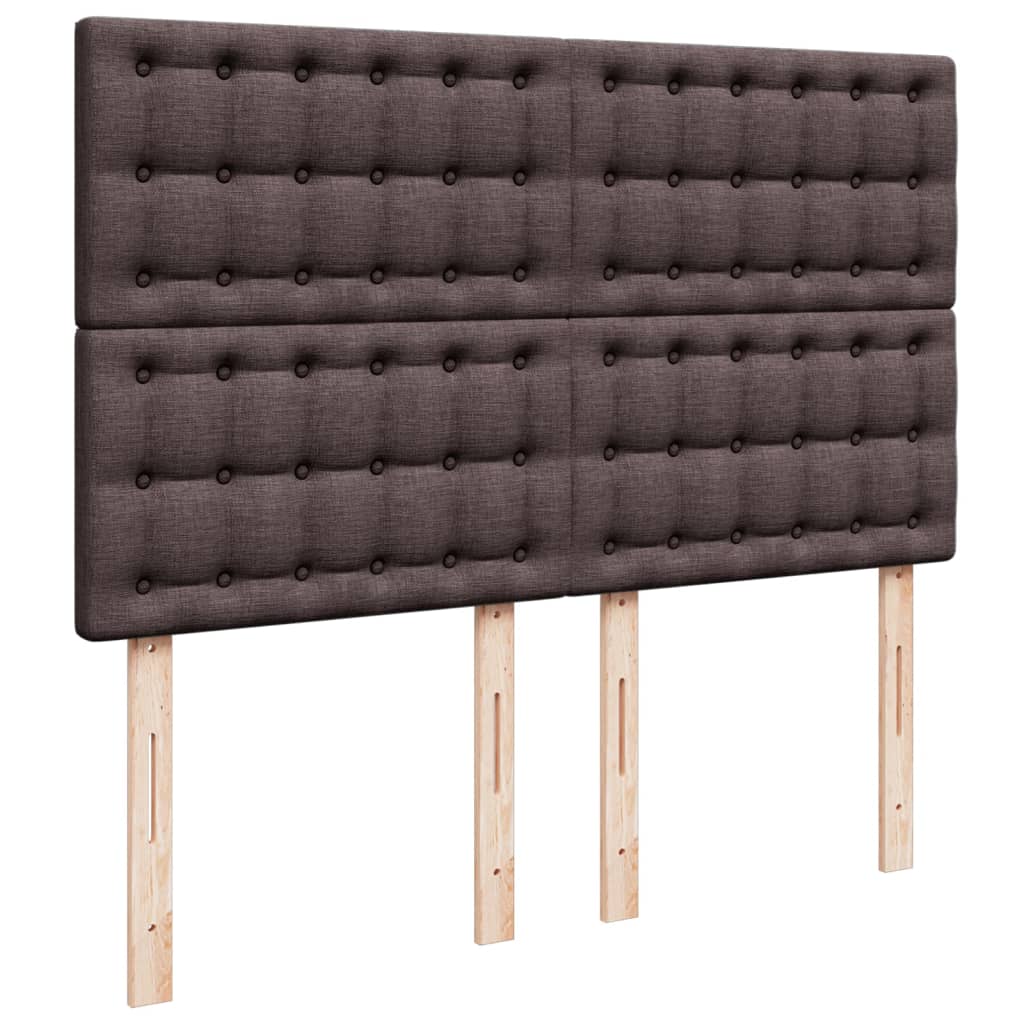 Boxspring met matras stof donkerbruin 140x190 cm is nu te koop bij PeponiXL, paradijselijk wonen!
