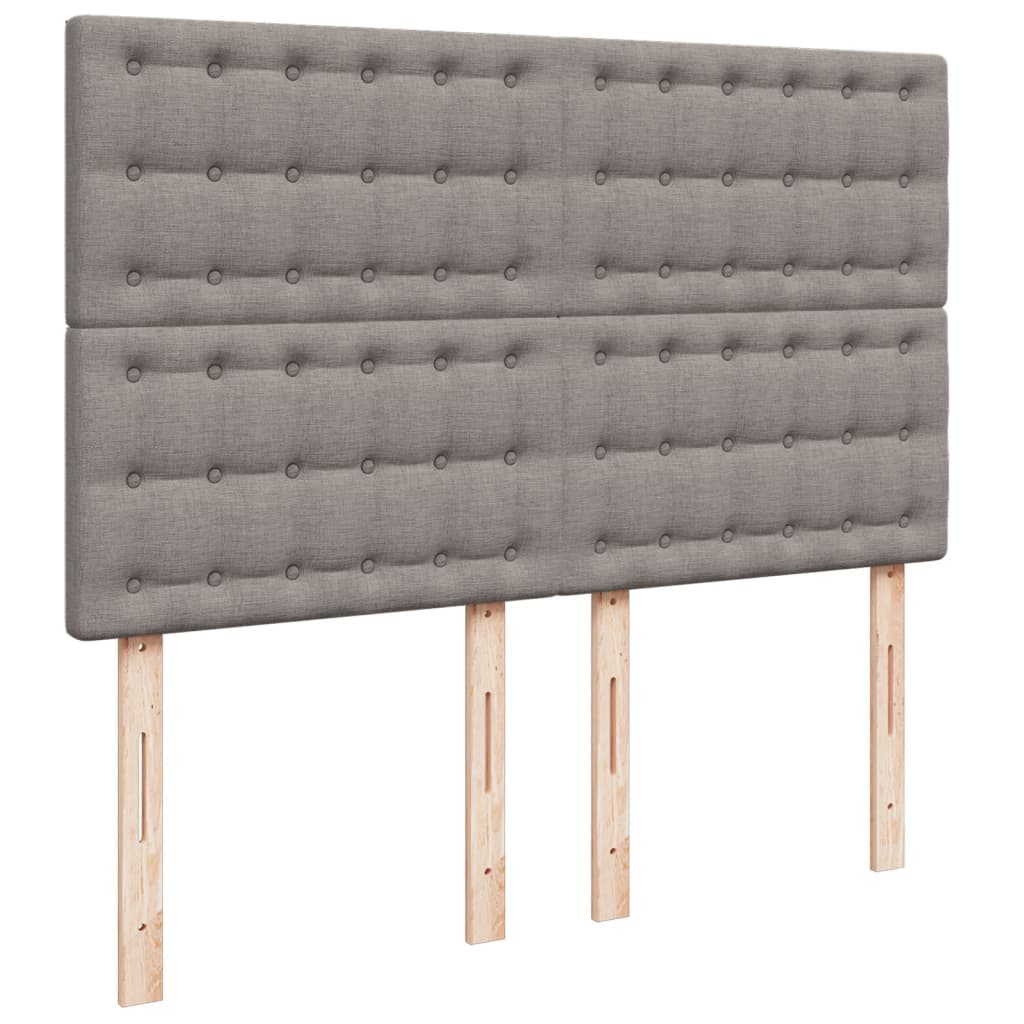 Boxspring met matras stof taupe 140x190 cm is nu te koop bij PeponiXL, paradijselijk wonen!