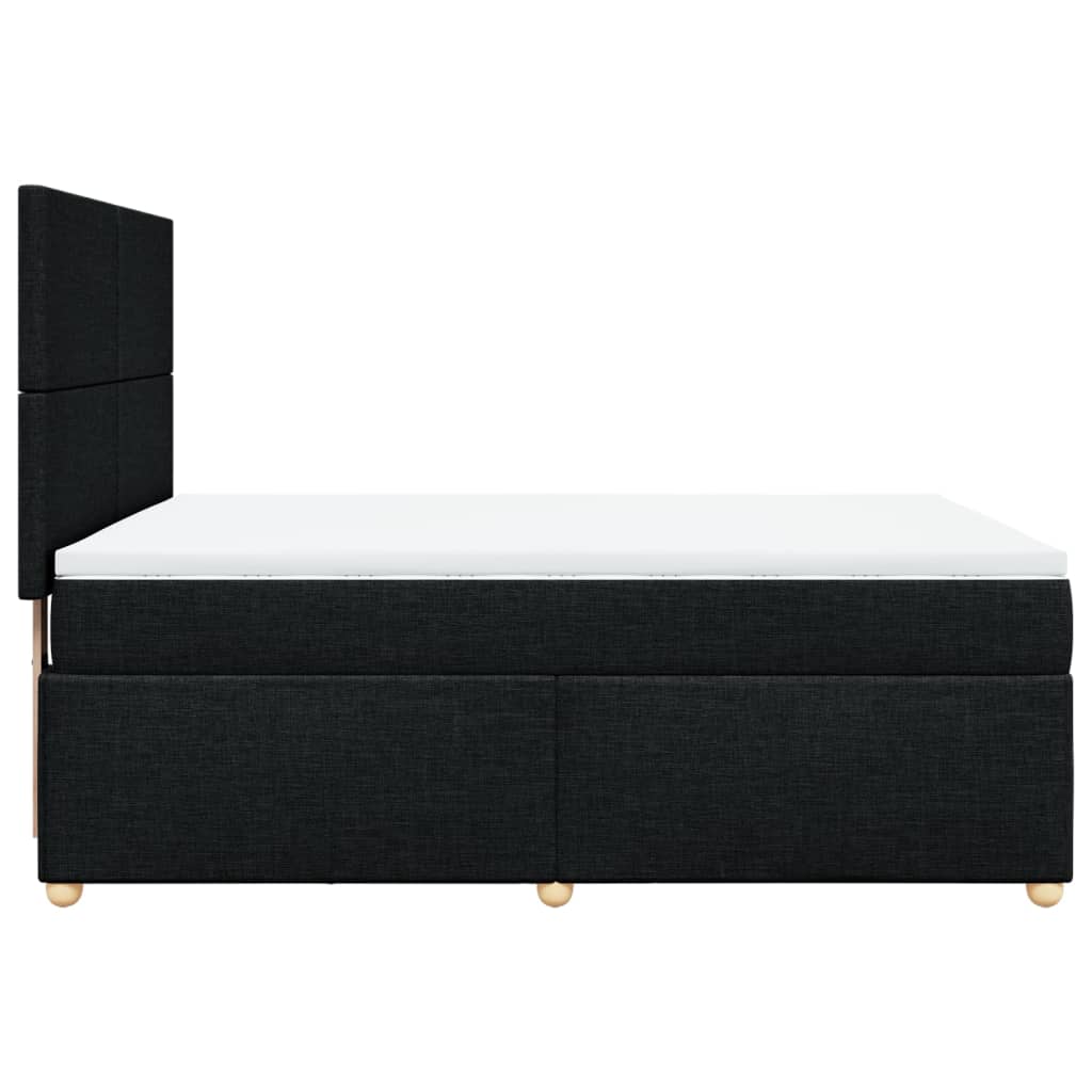 Boxspring met matras stof zwart 140x200 cm is nu te koop bij PeponiXL, paradijselijk wonen!