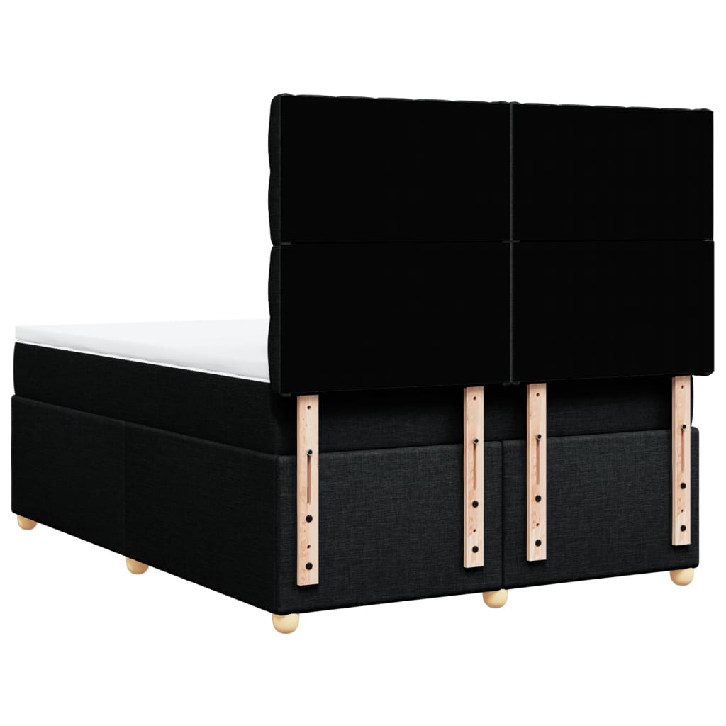 Boxspring met matras stof zwart 140x200 cm is nu te koop bij PeponiXL, paradijselijk wonen!