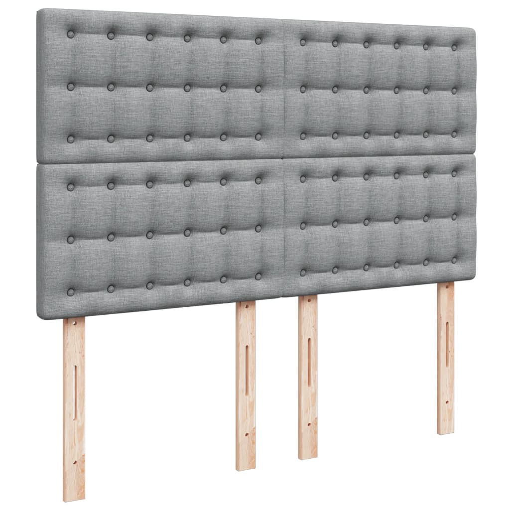 Boxspring met matras stof lichtgrijs 140x200 cm is nu te koop bij PeponiXL, paradijselijk wonen!
