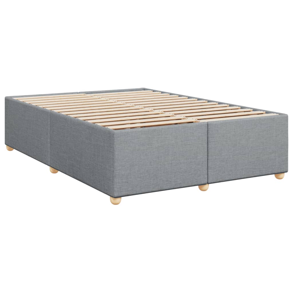 Boxspring met matras stof lichtgrijs 140x200 cm is nu te koop bij PeponiXL, paradijselijk wonen!