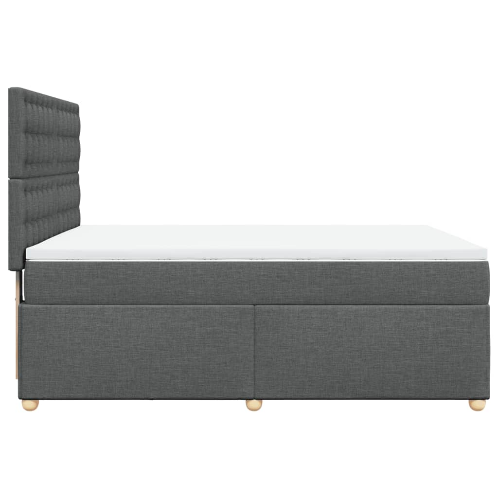 Boxspring met matras stof donkergrijs 140x200 cm is nu te koop bij PeponiXL, paradijselijk wonen!