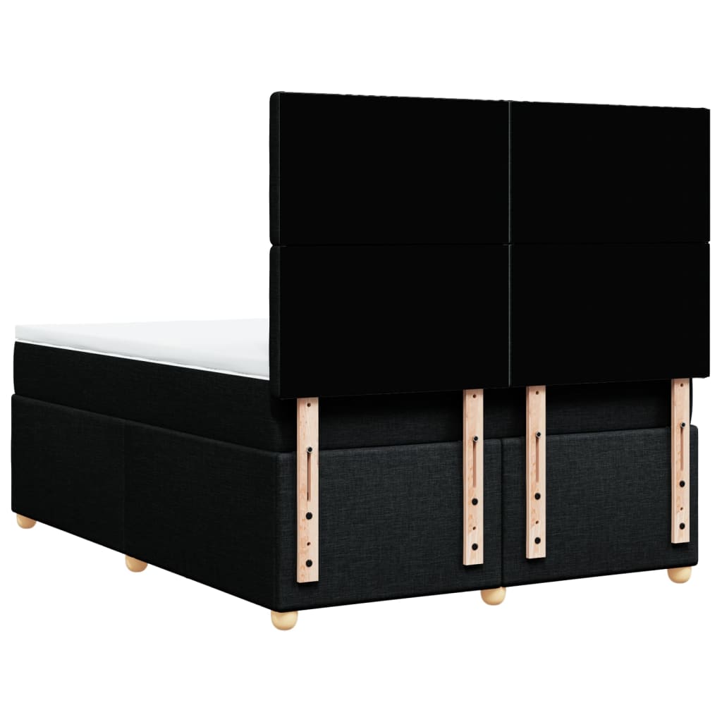 Boxspring met matras stof zwart 140x200 cm is nu te koop bij PeponiXL, paradijselijk wonen!