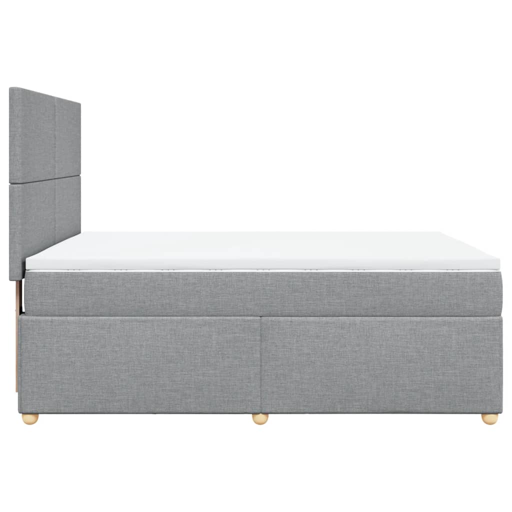 Boxspring met matras stof lichtgrijs 160x200 cm is nu te koop bij PeponiXL, paradijselijk wonen!