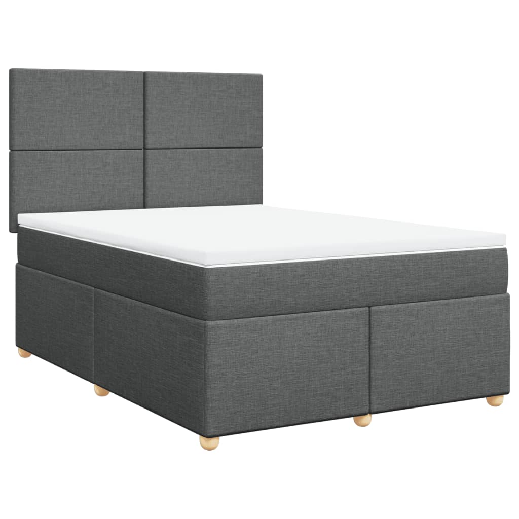 Boxspring met matras stof donkergrijs 160x200 cm is nu te koop bij PeponiXL, paradijselijk wonen!