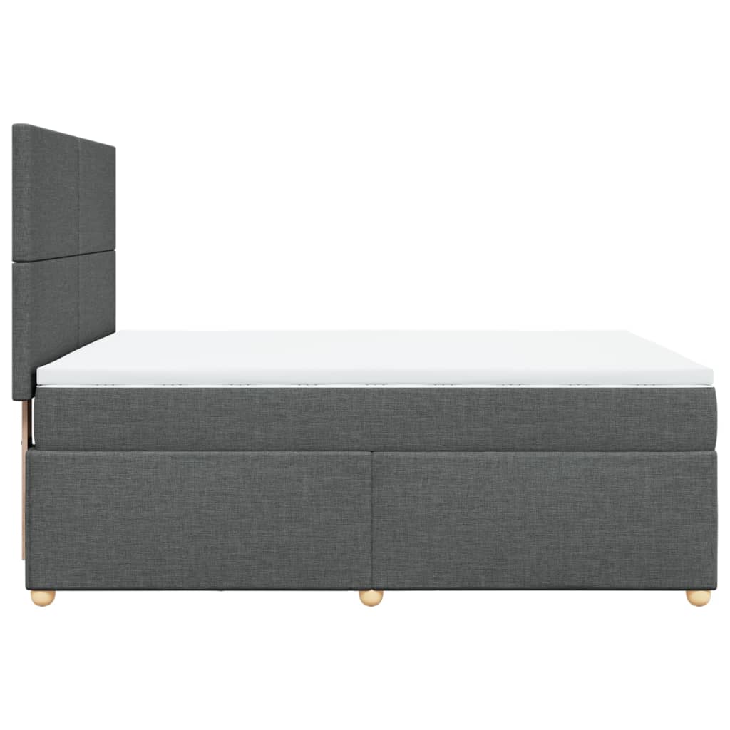 Boxspring met matras stof donkergrijs 160x200 cm is nu te koop bij PeponiXL, paradijselijk wonen!
