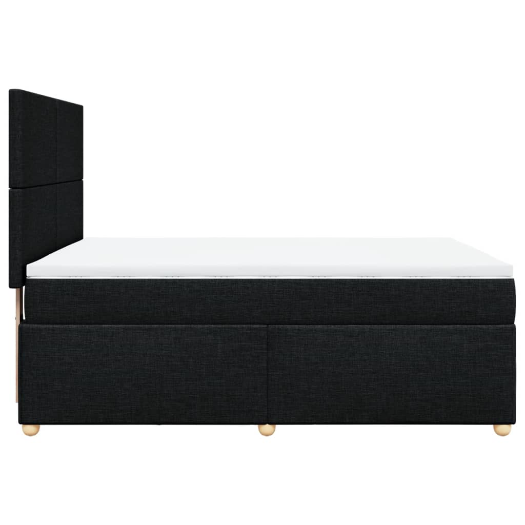 Boxspring met matras stof zwart 160x200 cm is nu te koop bij PeponiXL, paradijselijk wonen!