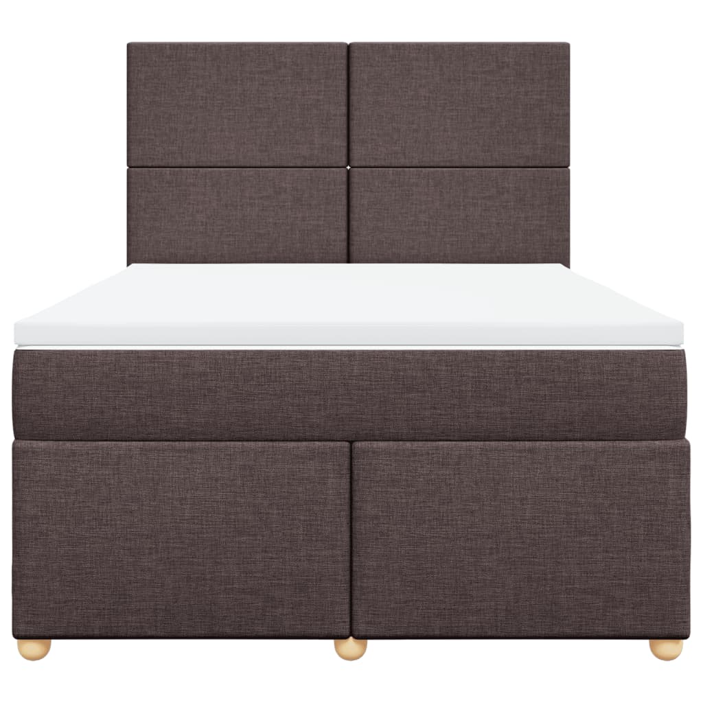 Boxspring met matras stof donkerbruin 160x200 cm is nu te koop bij PeponiXL, paradijselijk wonen!