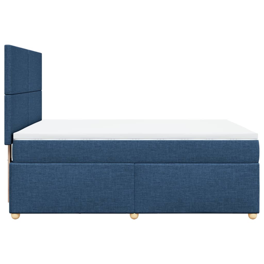 Boxspring met matras stof blauw 160x200 cm is nu te koop bij PeponiXL, paradijselijk wonen!