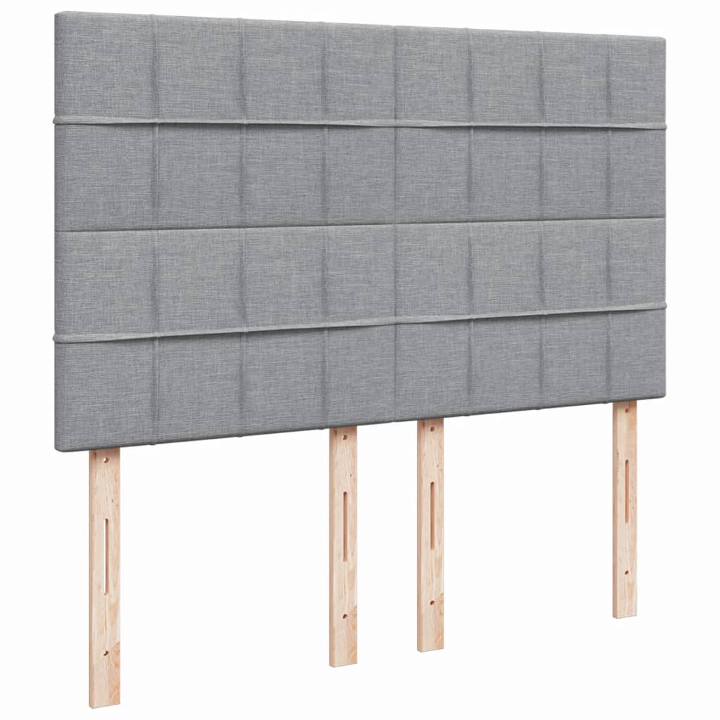 Boxspring met matras stof lichtgrijs 160x200 cm is nu te koop bij PeponiXL, paradijselijk wonen!