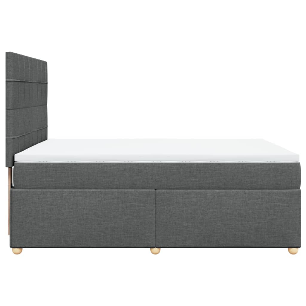 Boxspring met matras stof donkergrijs 160x200 cm is nu te koop bij PeponiXL, paradijselijk wonen!