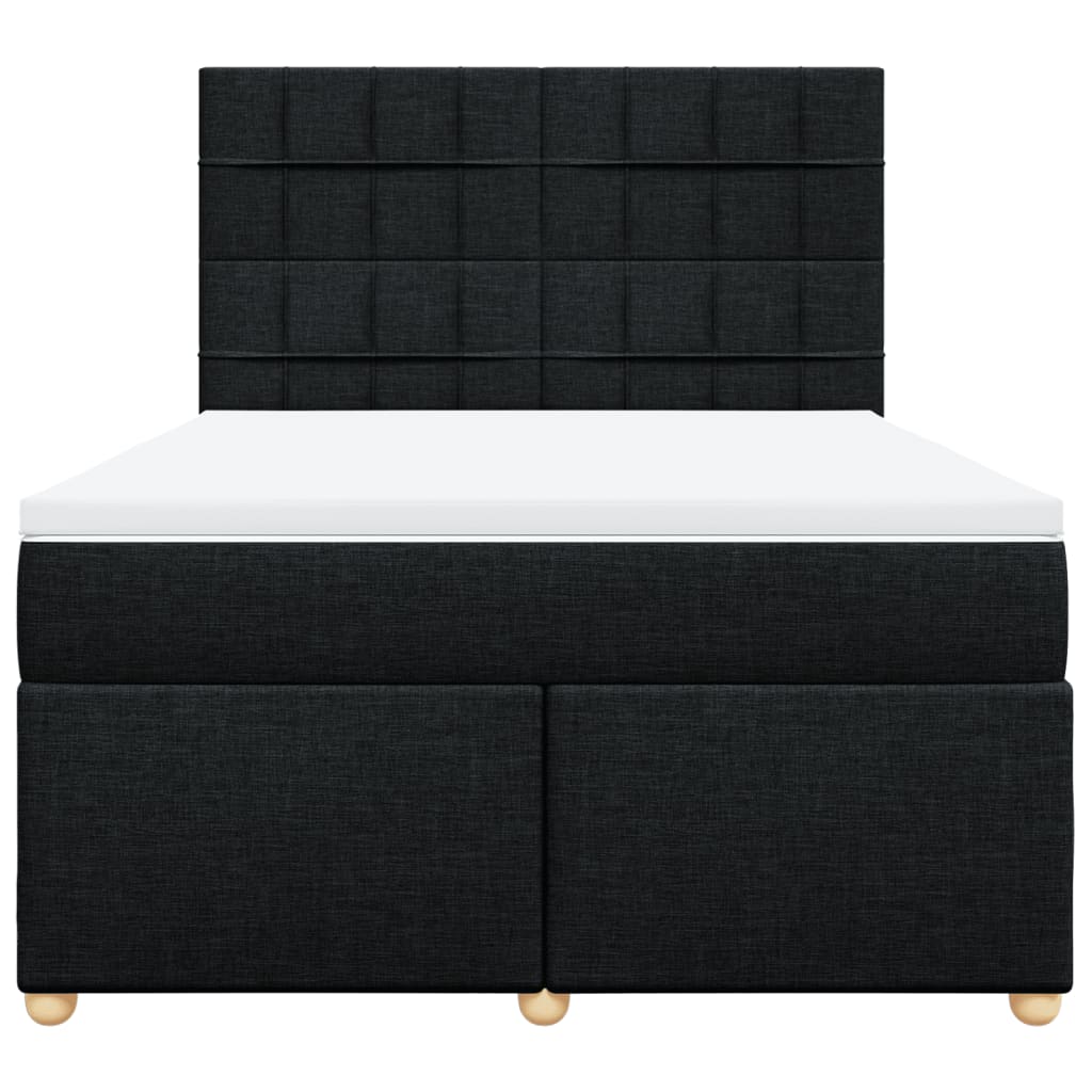 Boxspring met matras stof zwart 160x200 cm is nu te koop bij PeponiXL, paradijselijk wonen!