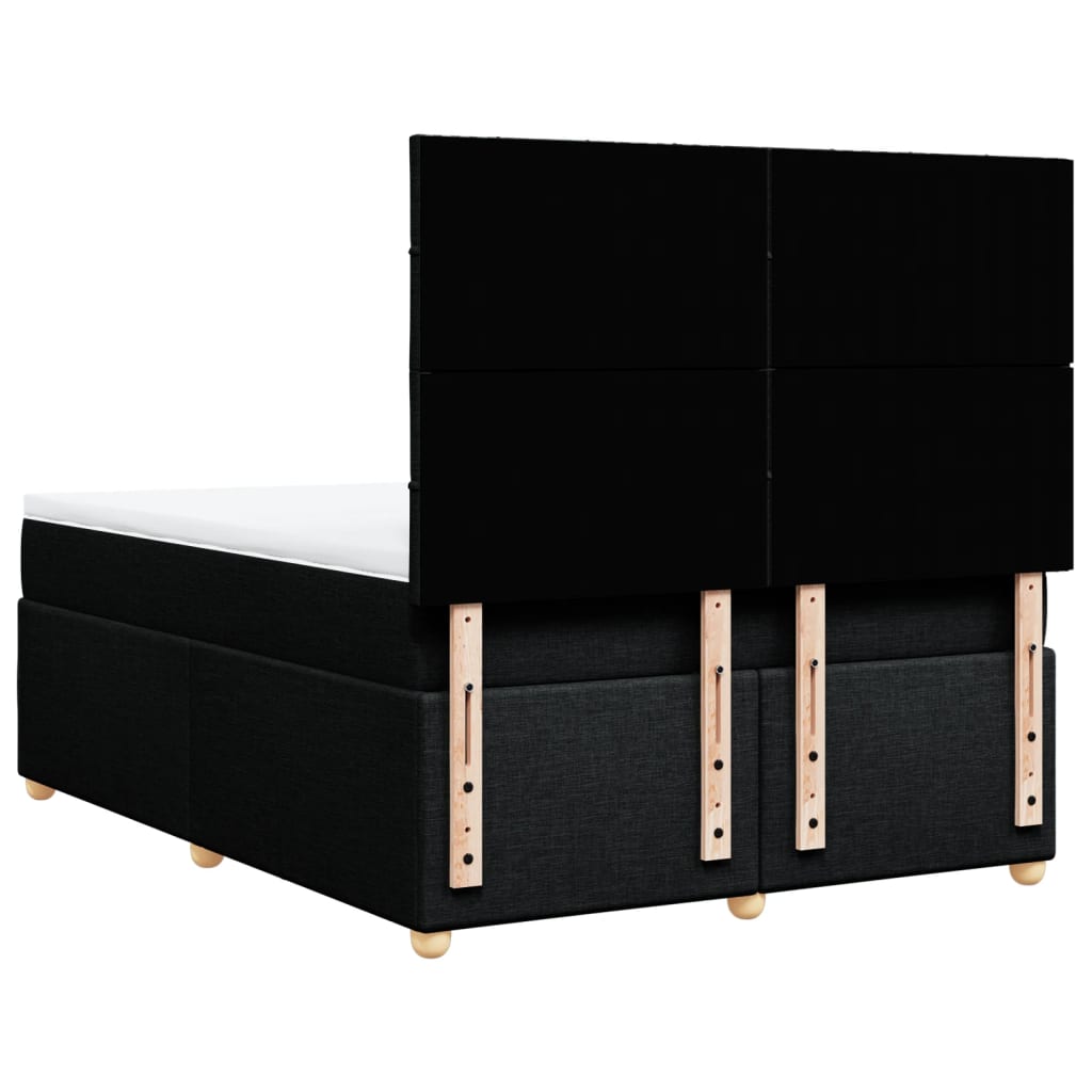 Boxspring met matras stof zwart 160x200 cm is nu te koop bij PeponiXL, paradijselijk wonen!
