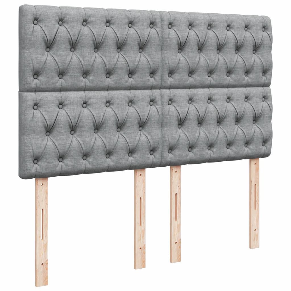 Boxspring met matras stof lichtgrijs 160x200 cm is nu te koop bij PeponiXL, paradijselijk wonen!