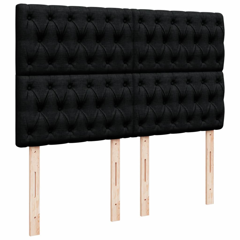 Boxspring met matras stof zwart 160x200 cm is nu te koop bij PeponiXL, paradijselijk wonen!
