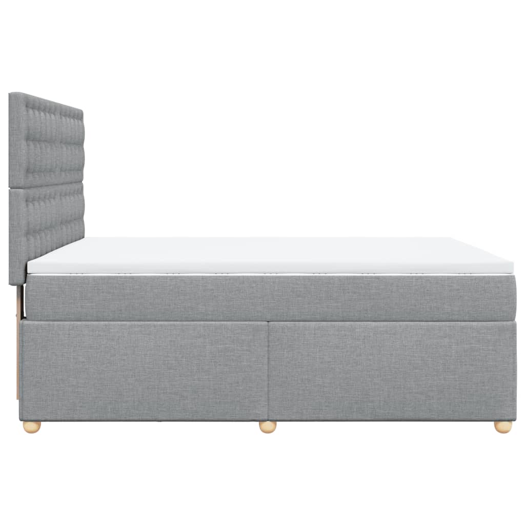 Boxspring met matras stof lichtgrijs 160x200 cm is nu te koop bij PeponiXL, paradijselijk wonen!