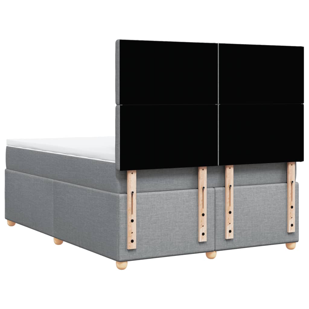 Boxspring met matras stof lichtgrijs 160x200 cm is nu te koop bij PeponiXL, paradijselijk wonen!
