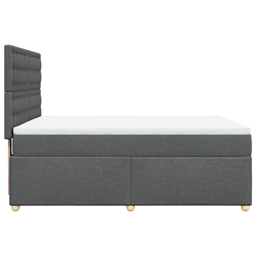 Boxspring met matras stof donkergrijs 160x200 cm is nu te koop bij PeponiXL, paradijselijk wonen!