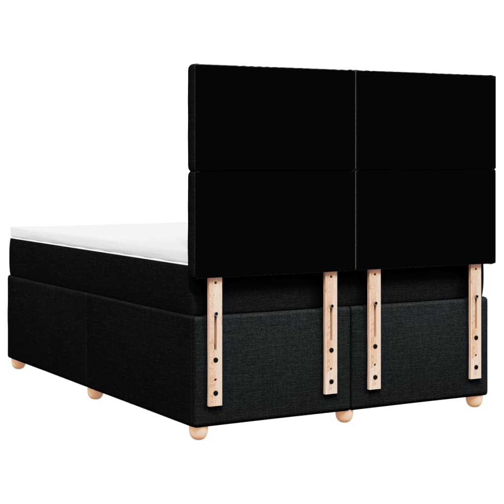 Boxspring met matras stof zwart 160x200 cm is nu te koop bij PeponiXL, paradijselijk wonen!