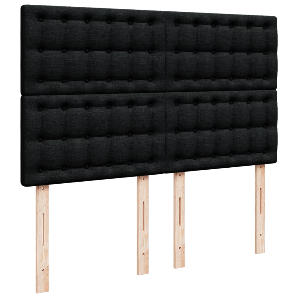 Boxspring met matras stof zwart 160x200 cm is nu te koop bij PeponiXL, paradijselijk wonen!