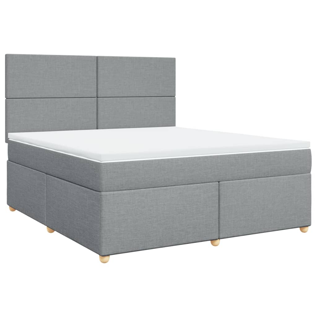 Boxspring met matras stof lichtgrijs 180x200 cm is nu te koop bij PeponiXL, paradijselijk wonen!
