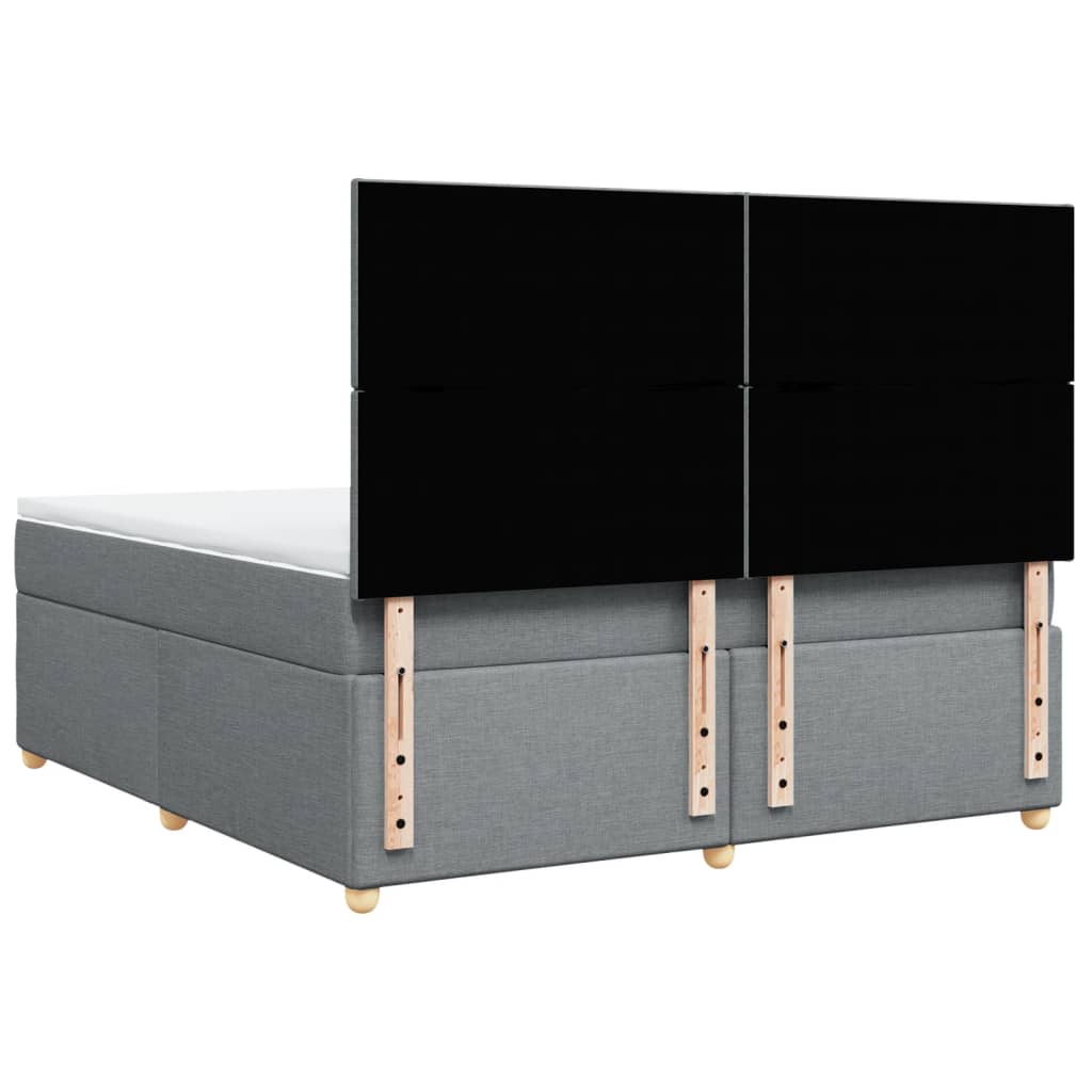 Boxspring met matras stof lichtgrijs 180x200 cm is nu te koop bij PeponiXL, paradijselijk wonen!