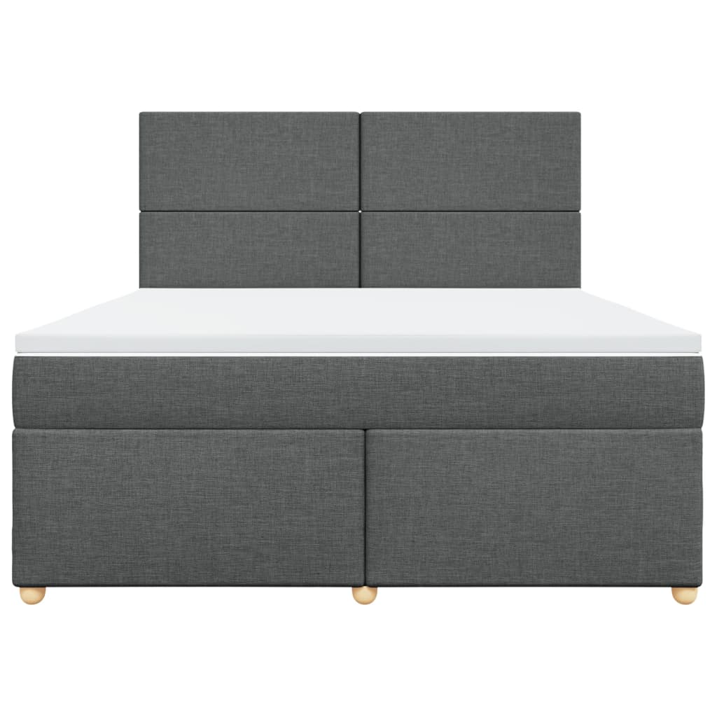 Boxspring met matras stof donkergrijs 180x200 cm is nu te koop bij PeponiXL, paradijselijk wonen!