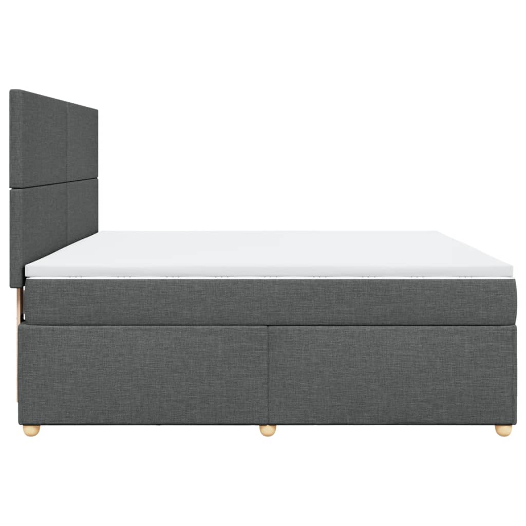 Boxspring met matras stof donkergrijs 180x200 cm is nu te koop bij PeponiXL, paradijselijk wonen!