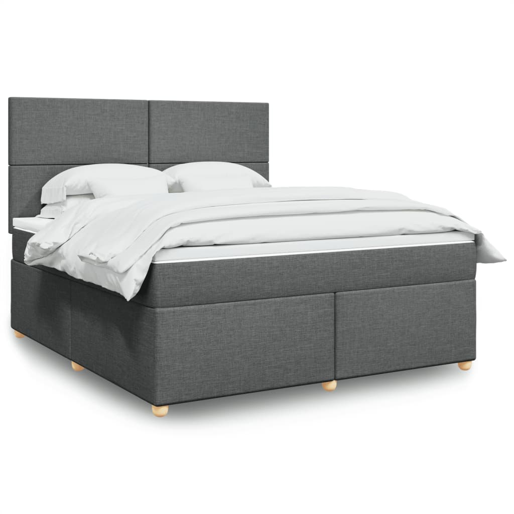 Boxspring met matras stof donkergrijs 180x200 cm is nu te koop bij PeponiXL, paradijselijk wonen!