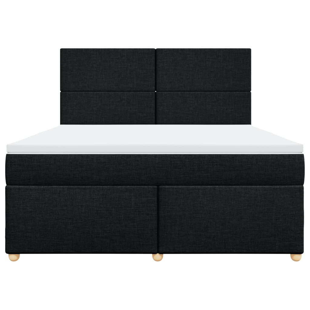 Boxspring met matras stof zwart 180x200 cm is nu te koop bij PeponiXL, paradijselijk wonen!