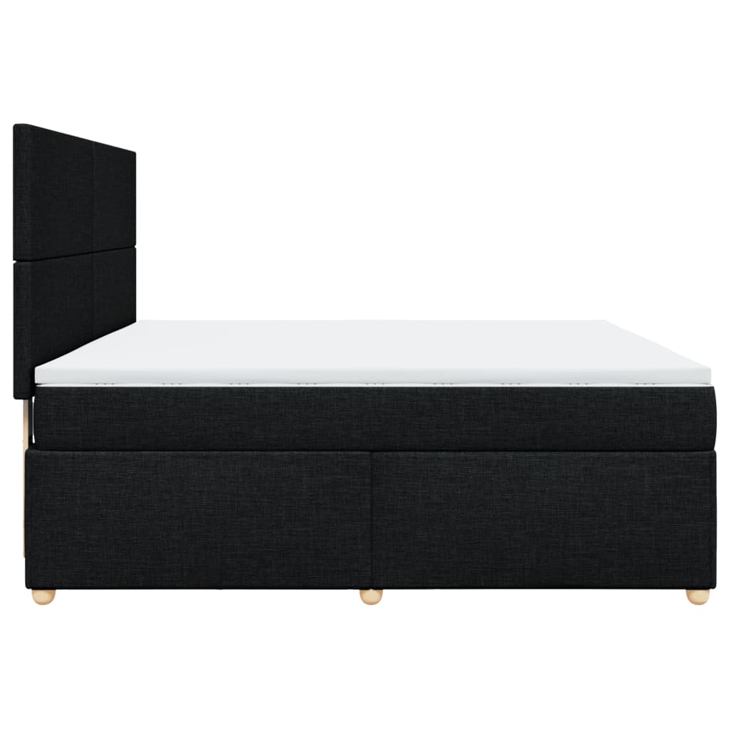 Boxspring met matras stof zwart 180x200 cm is nu te koop bij PeponiXL, paradijselijk wonen!