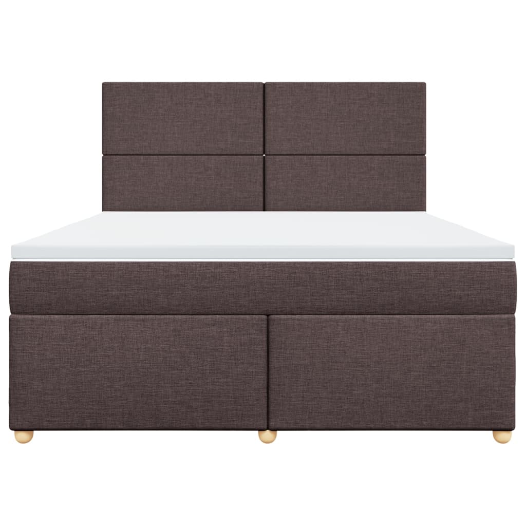 Boxspring met matras stof donkerbruin 180x200 cm is nu te koop bij PeponiXL, paradijselijk wonen!