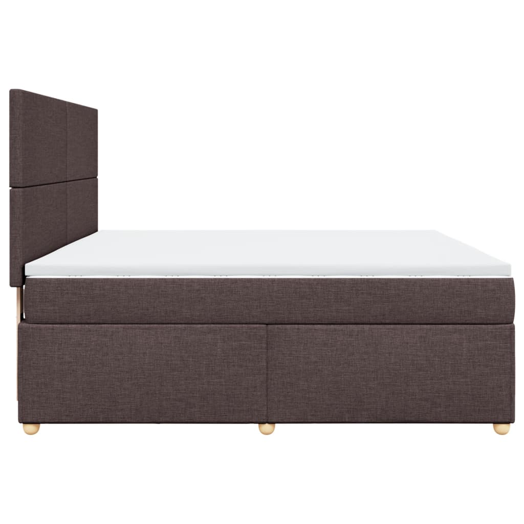 Boxspring met matras stof donkerbruin 180x200 cm is nu te koop bij PeponiXL, paradijselijk wonen!