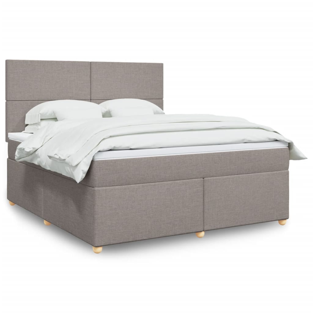 Boxspring met matras stof taupe 180x200 cm is nu te koop bij PeponiXL, paradijselijk wonen!