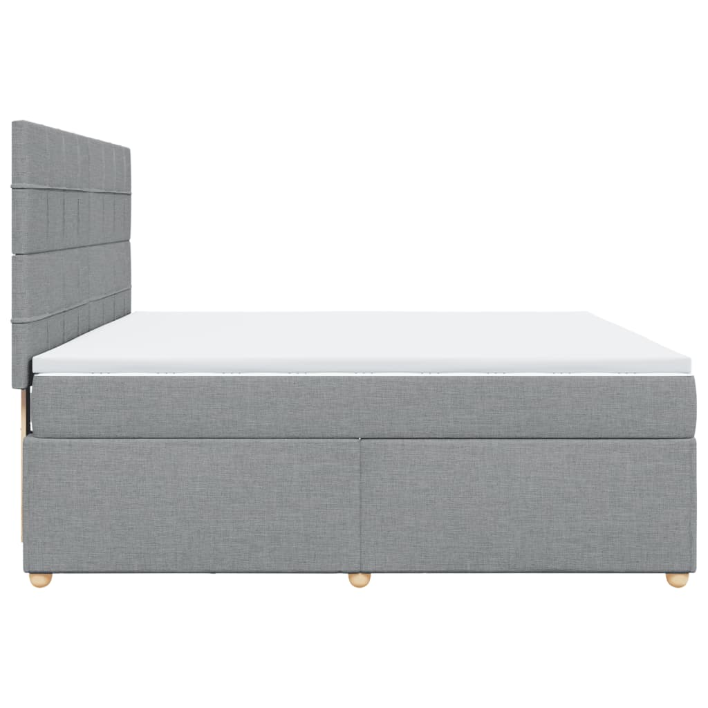 Boxspring met matras stof lichtgrijs 180x200 cm is nu te koop bij PeponiXL, paradijselijk wonen!