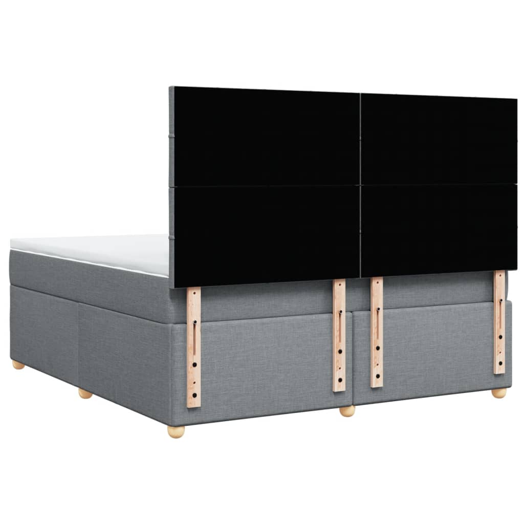 Boxspring met matras stof lichtgrijs 180x200 cm is nu te koop bij PeponiXL, paradijselijk wonen!