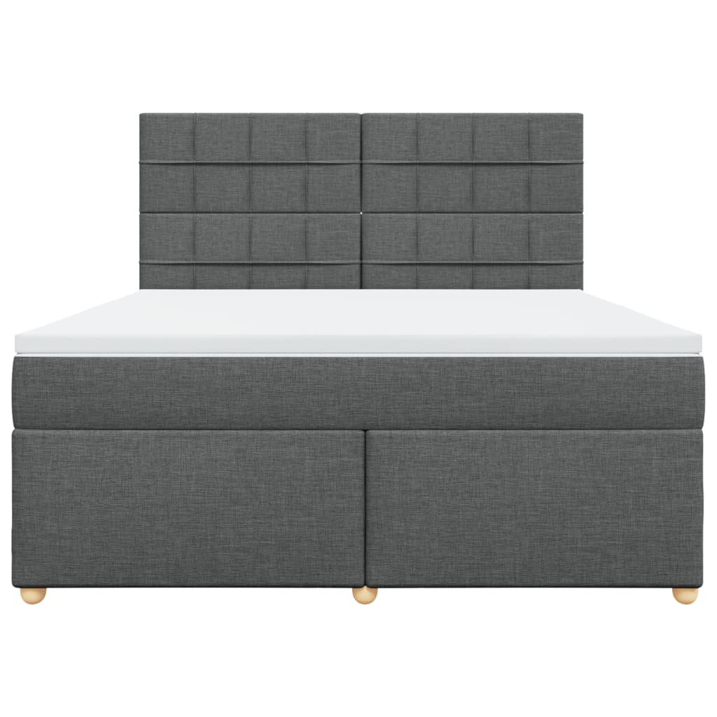 Boxspring met matras stof donkergrijs 180x200 cm is nu te koop bij PeponiXL, paradijselijk wonen!