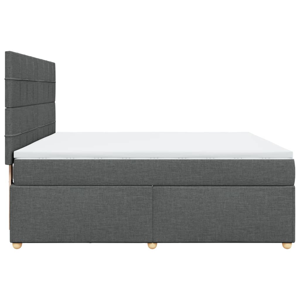 Boxspring met matras stof donkergrijs 180x200 cm is nu te koop bij PeponiXL, paradijselijk wonen!