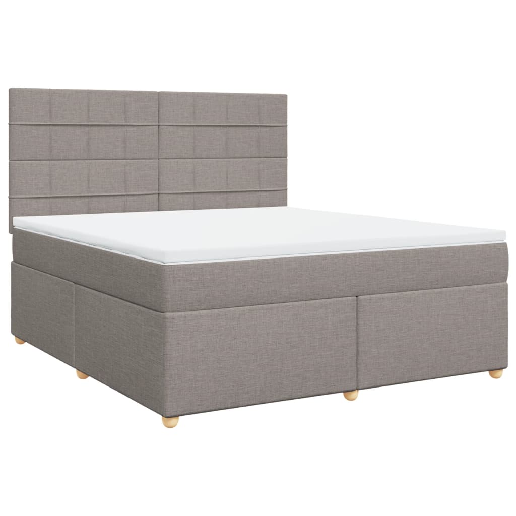Boxspring met matras stof taupe 180x200 cm is nu te koop bij PeponiXL, paradijselijk wonen!
