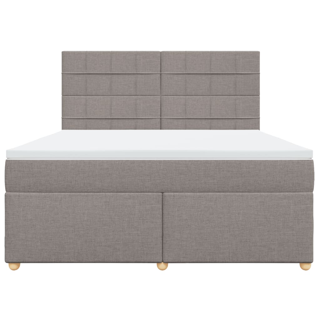 Boxspring met matras stof taupe 180x200 cm is nu te koop bij PeponiXL, paradijselijk wonen!