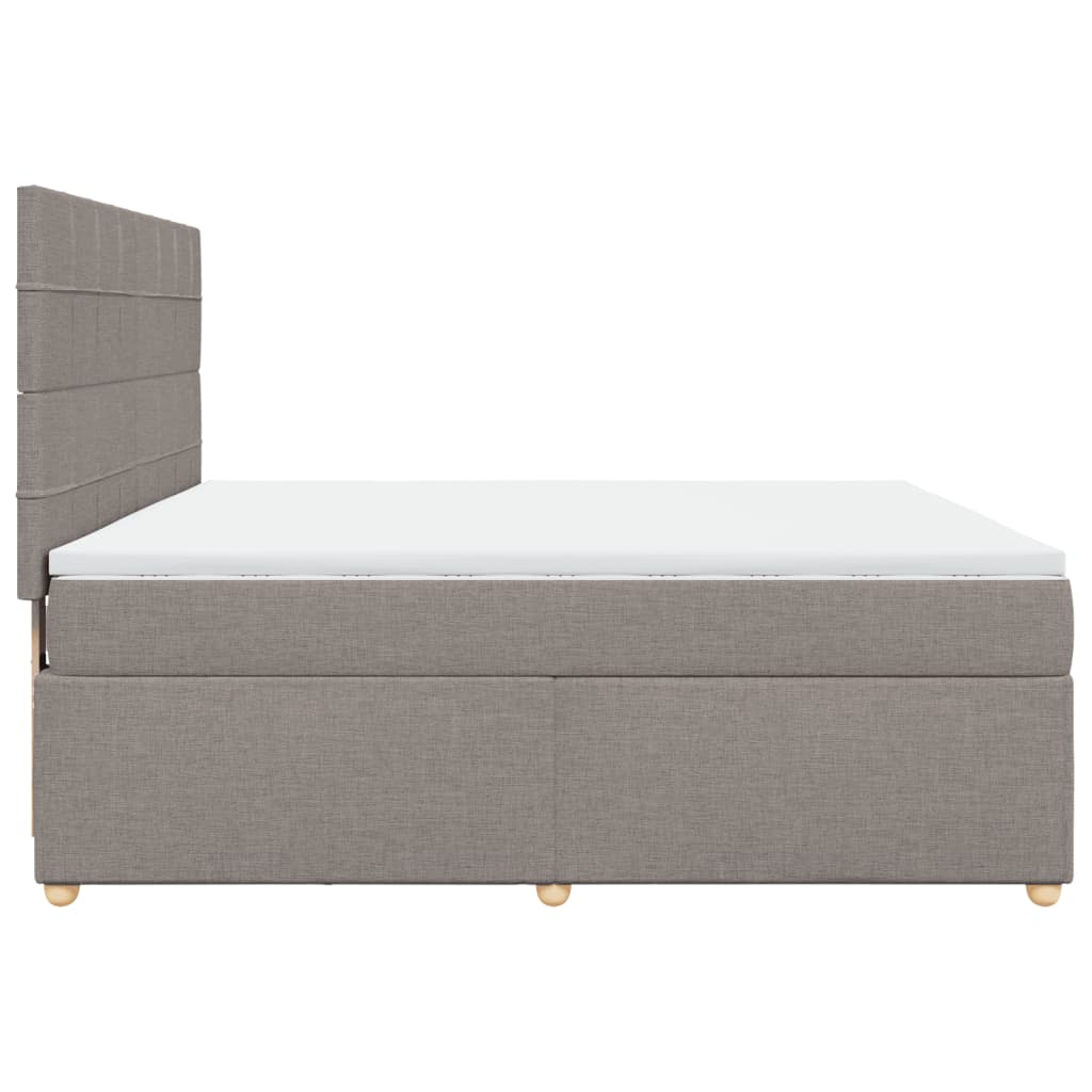 Boxspring met matras stof taupe 180x200 cm is nu te koop bij PeponiXL, paradijselijk wonen!
