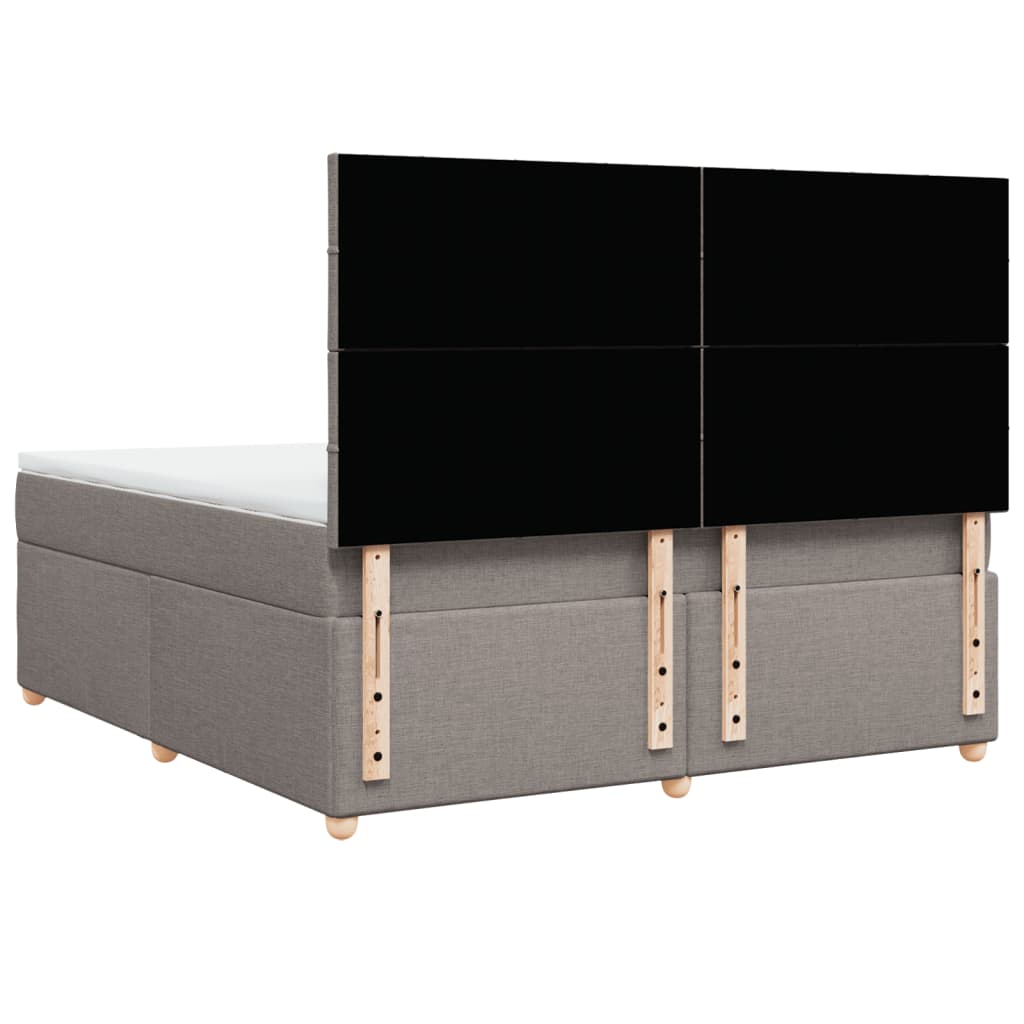 Boxspring met matras stof taupe 180x200 cm is nu te koop bij PeponiXL, paradijselijk wonen!