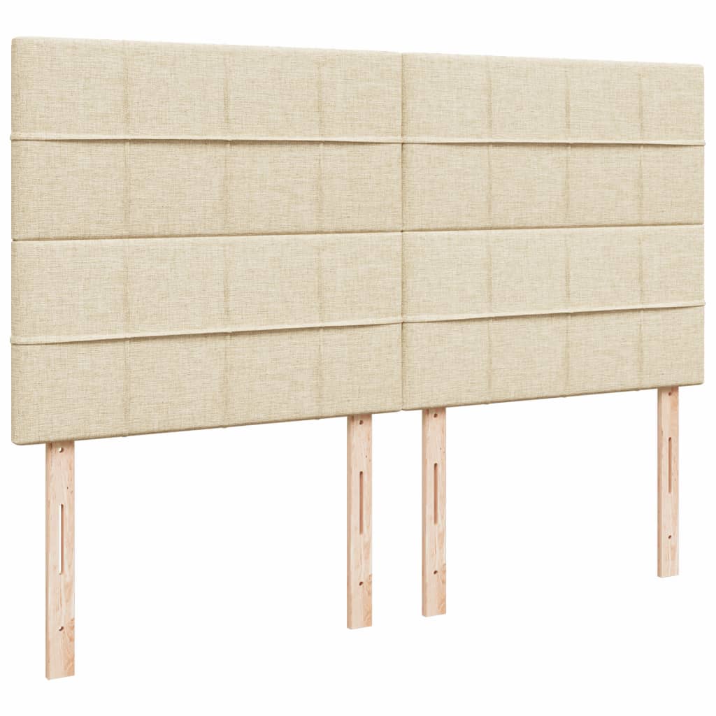 Boxspring met matras stof crèmekleurig 180x200 cm is nu te koop bij PeponiXL, paradijselijk wonen!
