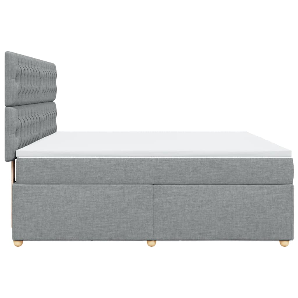 Boxspring met matras stof lichtgrijs 180x200 cm is nu te koop bij PeponiXL, paradijselijk wonen!