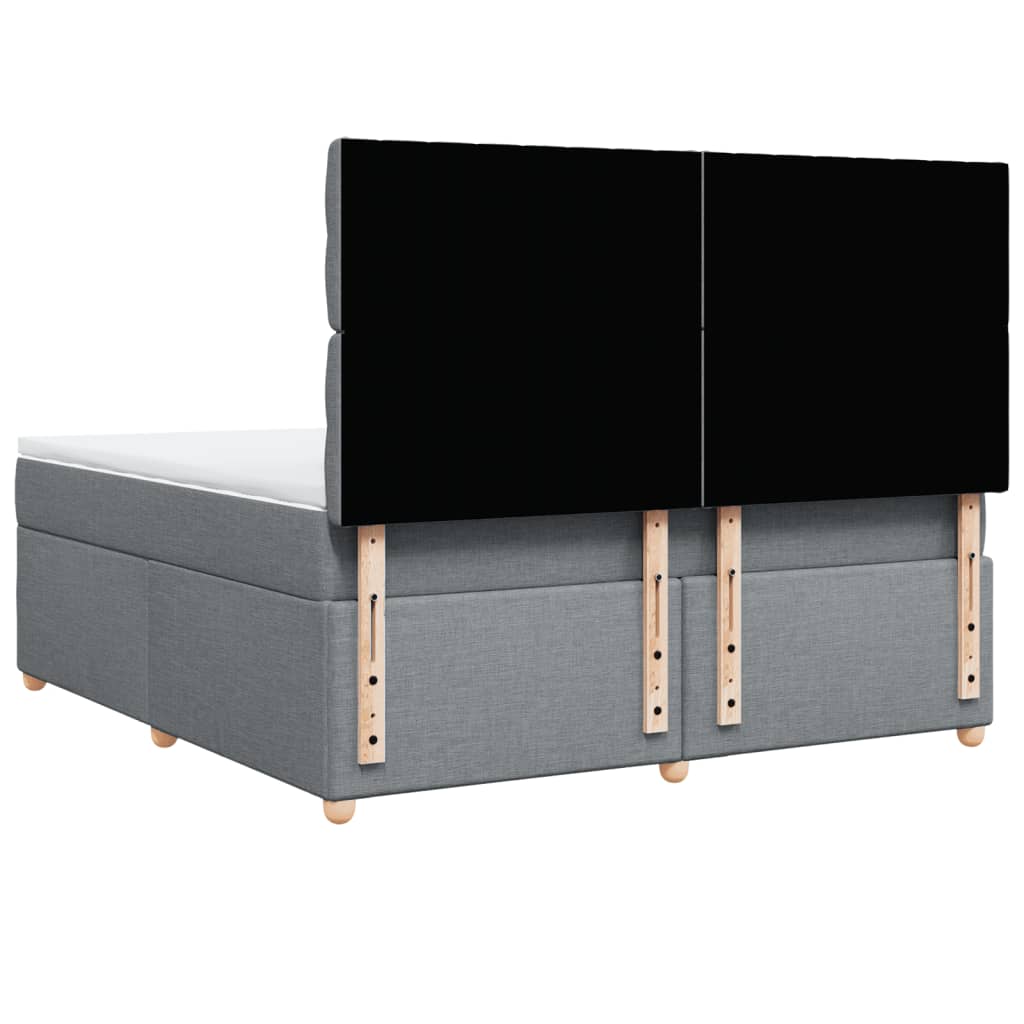 Boxspring met matras stof lichtgrijs 180x200 cm is nu te koop bij PeponiXL, paradijselijk wonen!