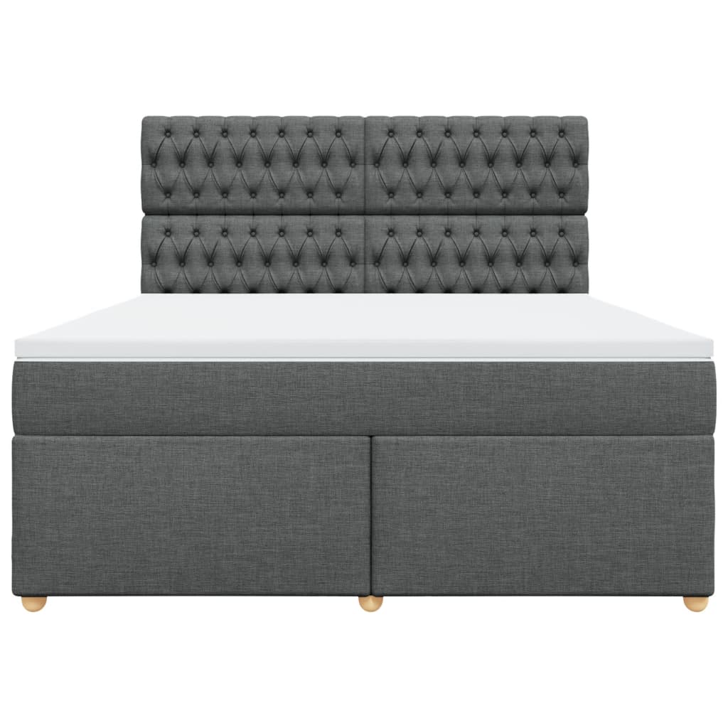 Boxspring met matras stof donkergrijs 180x200 cm is nu te koop bij PeponiXL, paradijselijk wonen!